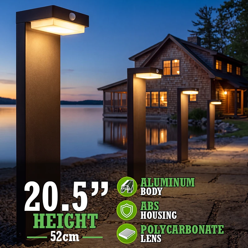 VerLuce Solar Pathway Lights Courtyard Series Height and Specifications
