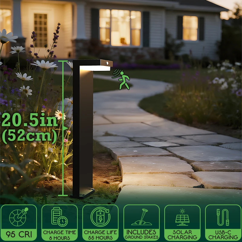 VerLuce solar pathway lights courtyard series