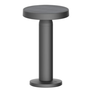 Round solar table lamp