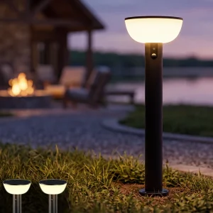 2pk VerLuce Solar Pathway Lights Basin Series