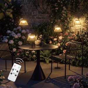VerLuce Rattan Series Solar Outdoor Lamps - Family of lights with remote control