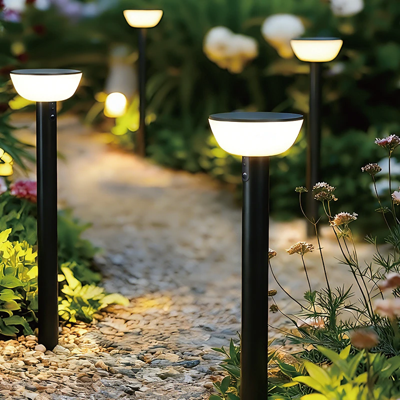 VerLuce solar pathway lights with motion sensor - Basin Series