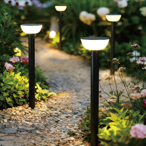 4pk VerLuce Solar Pathway Lights Basin Series