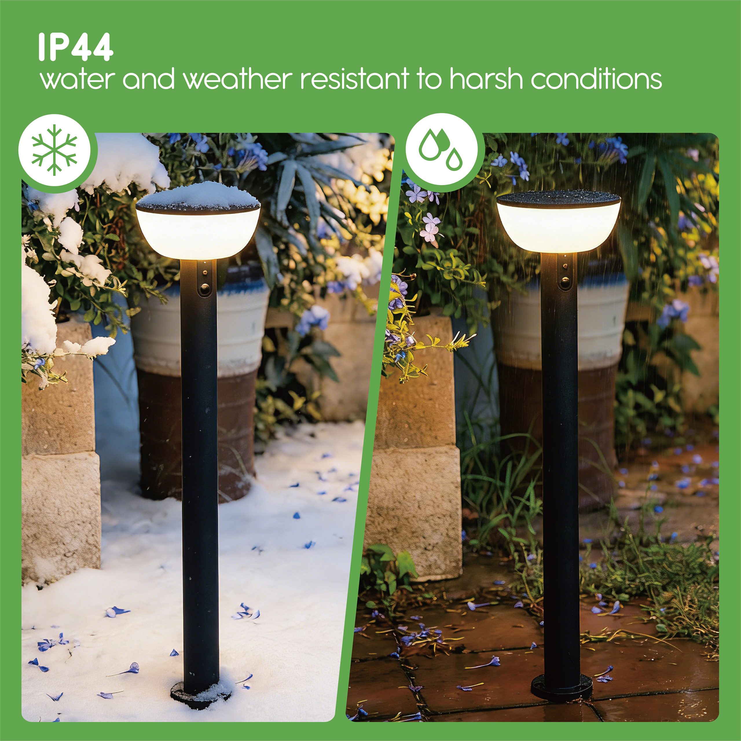 VerLuce Solar Pathway Lights Basin Series - IP44 Weather Resistant