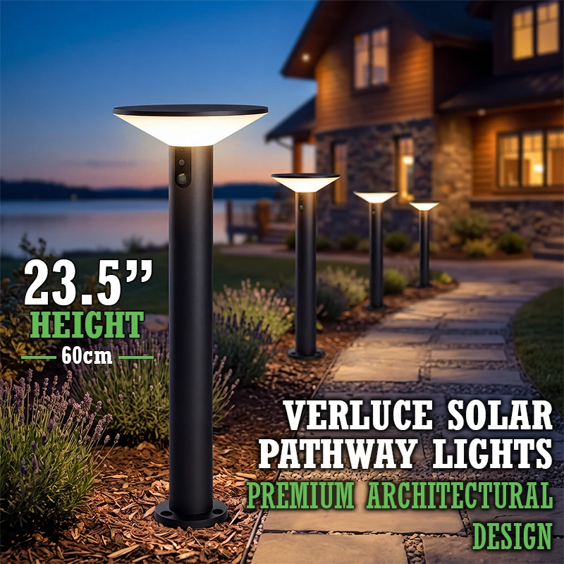 VerLuce Solar Landscape Lights Victorian Style Premium Architectural Design