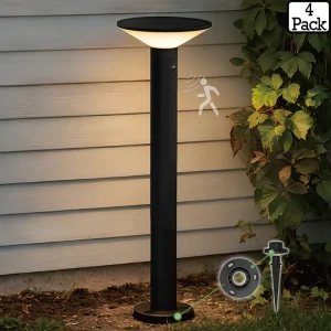 VerLuce solar pathway lights with motion sensor - Victorian Series - 4pk