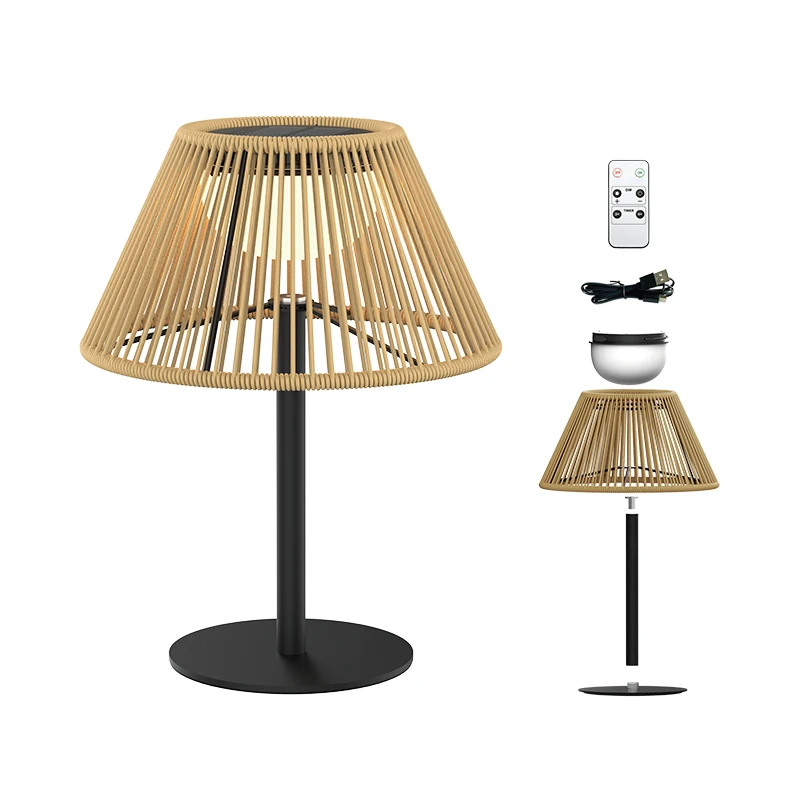 VerLuce Rattan Series Solar Outdoor Desk Lamps - What's Included