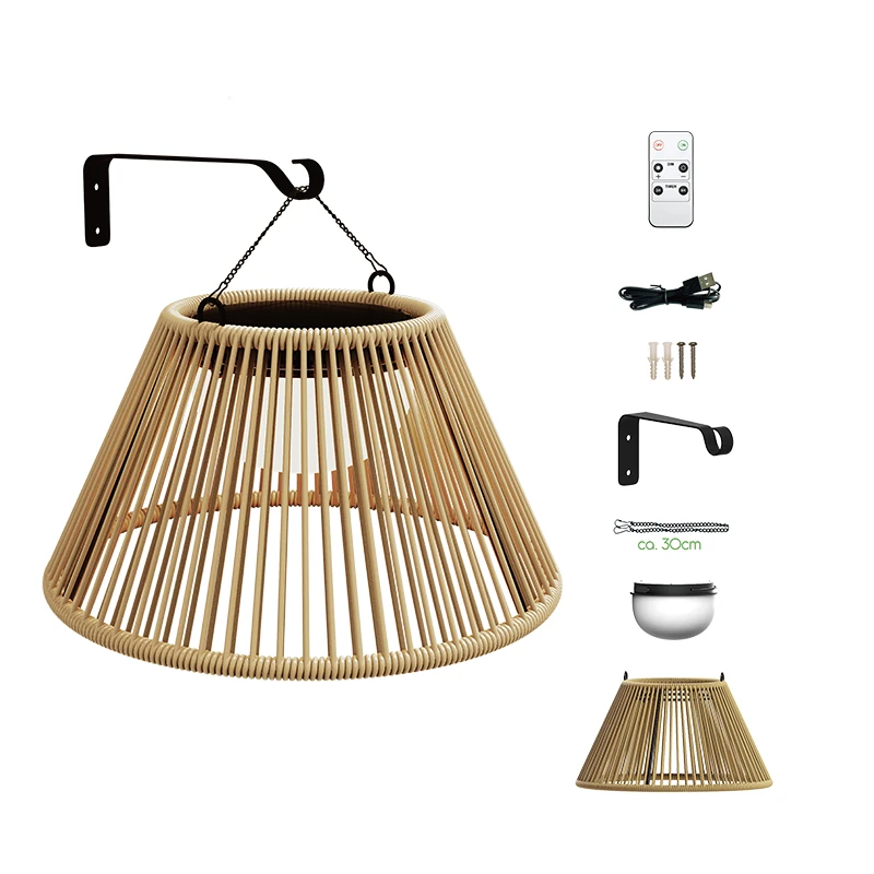 VerLuce Rattan Series Solar Outdoor Wall Lamps What's Included
