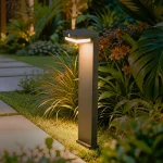 VerLuce solar pathway light on a walkway. Courtyard Series with 2 modes and motion sensing.