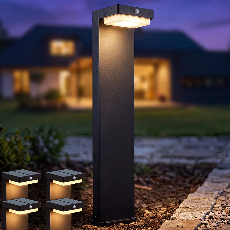 VerLuce Solar Pathway Lights Courtyard Series 4pk Main Image Close Up
