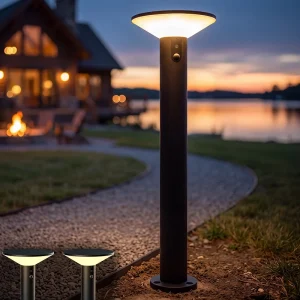 VerLuce Solar Pathway Lights Victorian Series 2pk Main Image on a pathway