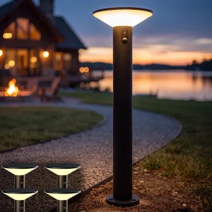 VerLuce Solar Pathway Lights Victorian Series 4pk Main Image on a pathway